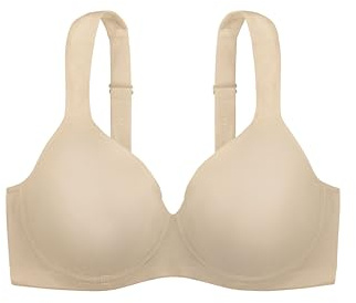Dorina Damen Rachel BH – Leicht Gepolsterter Demi-BH mit Bügel und Geformten Cups, Verstellbaren Trägern und Weichem Mikrogewebe für Ganztägigen Komfort, Hautfarben