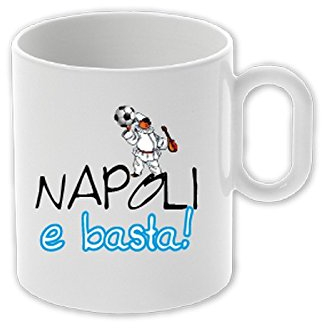 My Custom Style® Tazza in Ceramica Personalizzabile da 325ml Modello Napoli E Basta - 1 Tazza