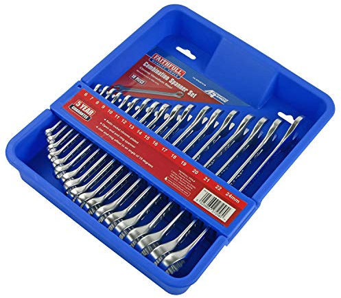 Faithfull SPASETC18 Combination Spanner CV Set 6-25mm (18 Pieces)
