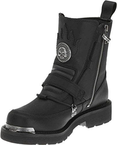 Harley-Davidson Herren Distortion Motorradstiefel aus Leder Stiefel, Schwarz, 42 EU