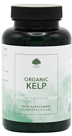 Organic Kelp Supplement 500mg - Natural Source of Iodine - 120 Vegan Capsules, Non GMO, Gluten Free - Made in The UK by G&G Vitamins