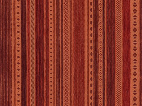 RaumTraum Landhaus Möbelstoff Kitzbühel Farbe 21 (rot, braun, Terra) - modernes Chenille-Flachgewebe (Gemustert, gestreift) Polsterstoff, Stoff, Bezugsstoff, Eckbank, Couch, Sessel, Hussen, Kissen