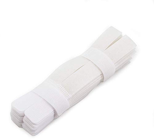 Pasow 50pcs Colourful Cable Ties Reusable Fastening Wire Organizer Cord Cable Management 7 Inch - White