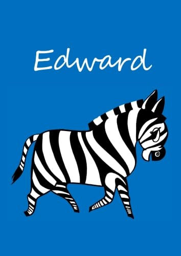 Edward: individualisiertes Malbuch / Notizbuch / Tagebuch - Zebra - A4 - blanko