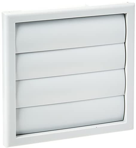 Blauberg Grey Gravity Grille 125 mm - 5 inch External Ducting Air Vent with Round Spigot and Non-Return Shutters for Kitchen Ceiling Extractor Fans Inline Bathroom Fan Duct Cover Exterior Wall