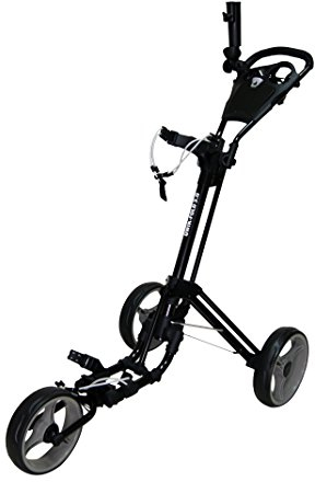 Qwik-Fold Unisex-Erwachsene 934 Golfwagen mit 3 Rädern, Schwarz/Charcoal