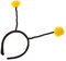 MagiDeal Serre-tête D'antenne Bandeau Boule Peluche Costume Abeille Coccinelle Fourmi pour Enfant - Jaune