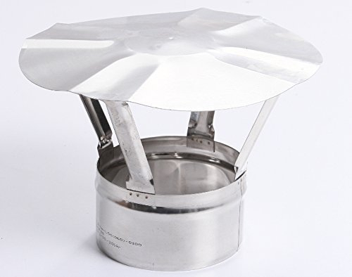 Regenhaube Regenhut Schornsteinabdeckung Einsteck für Ofenrohre Kamin Edelstahl 10 Größen (Ø 150)