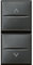 BTicino SHS4037F Axolute 2 Pulsanti NO Interbloccati, Antracite