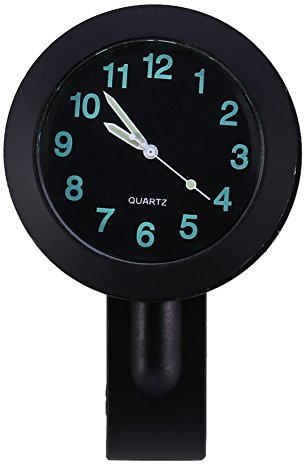 Fahrraduhr Lenker wasserdichte Motorrad Lenkerhalterung Uhr Motorrad Uhren Fit 7/8 Zoll bis 1 Zoll Lenkeruhr (Schwarz)