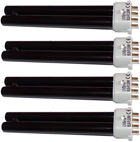 UVBrite® 4-Pack PL 9W 2G7 BLB Blacklight Bulb for UV Bank Note Checker Counterfeit Money Detector