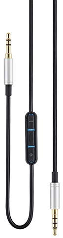 AGS Retail Ltd Compatible Audio Cable Replacement for Skullcandy Grind Headsets – 1.5m, Black, Headphone Cable with 3.5mm/2.5mm Gold-Plated Jacks | Audio Accessories