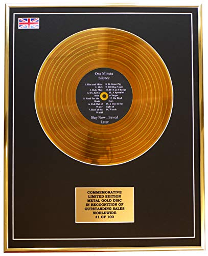 One Minute Silent – Kaufen Sie jetzt. Späteres Metall-Schallplatten-Display mit goldfarbener Schallplatte.