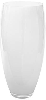 Promondo Fink - Vase, Blumenvase - Africa - Glas - Farbe: weiß - (ØxH) 21 x 40 cm