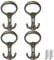 parpyon Appendiabiti a parete, 4 ganci attaccapanni da muro ingresso, appendi accappatoio, porta asciugamani bagno, porta oggetti da appendere arredamento casa (NICHEL107)