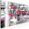 B&D XXL - Tableau décoratif abstrait 150x50 cm - Impression sur toile colorée - Décoration murale pour salon et chambre - Blanc marron noir rose - Abstrait artistique coloré hiver a-A-0698-b-a