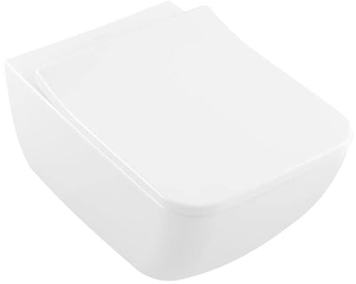Villeroy & Boch Collaro Combi-Pack, Wand-Tiefspül-WC mit DirectFlush, mit WC-Sitz SlimSeat, 4626RS; Farbe: weiß-alpin