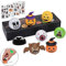 [8+4] Halloween Aufziehauto, 8 Zurückziehen Spielzeugauto Form im Kürbisform Schädel Augapfel + 4 Blätter Leuchtende Halloween Tattoos, Spielzeugauto Set für Kinder Halloween Party Taschenfüller