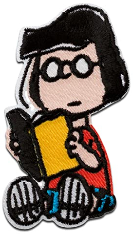 Mono Quick Peanuts Marcie - Aufnäher, Bügelbild, Aufbügler, Applikationen, Patches, Flicken, zum aufbügeln, Größe: 7,5 x 4,6 cm