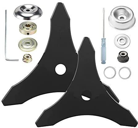 Lame de rechange pour débroussailleuse - En acier au carbure - Avec adaptateur - Tige de 25,4 mm ou 20 mm