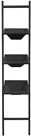KUHEIGA Pflanzleiter Metall, H: 148cm Schwarz Regal Blumentopf Dekoleiter Industrial Style