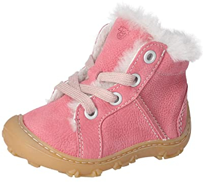 RICOSTA Mädchen Barfußschuhe ELIA, Kinder Lauflernschuhe, Weite: Weit, terracare,Barfuß-Schuh, schnürer, lammfell, Rosewood (320), 23 EU