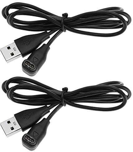 2 cavi di ricarica USB da 1 m, due gomiti, compatibili con Garmin Fenix 7 7S 7X 6 6S 6X 5 5S Forerunner 245 945 Instinct 2 2S Vivoactive 4 4S 3 Vivosmart 5