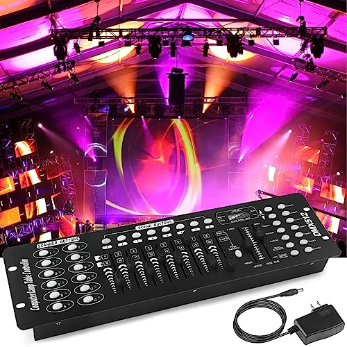 FODEXAZY DMX Controller, 192 canali DMX 512 Controller di luce DMX Console DMX Pannello controller luce da palcoscenico Uso per programma di editing di illuminazione del palcoscenico corsa per DJ,