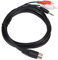 DIN 8 Pin auf 3,5 Mm 2 -Kabel, 5,9 Fuß Großes DIN-Sound-Adapterkabel von Stecker zu Stecker für Verstärker, Empfänger, Subwoofer