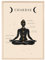 JUNOMI® Chakren Poster 50x70 cm | Yoga Zubehör für Studios und Übungen Zuhause, Boho Deko, Yoga Deko, Chakras, Meditation | Mit Rahmen Natur