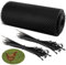 PINGEUI 40cm × 15m Plastic Chicken Wire Mesh Roll with 100 Ties, Plastic Protection Mesh Fencing, Black Garden Net Barrier Mesh for Gardening, Poultry, Animal Barriers