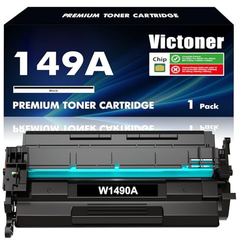 VICTONER 149A W1490A Mit Chip Toner Ersatz für HP 149A W1490A 149X W1490X Laserjet Pro 4102fdw 4002dn 4102dw 4102fdn 4002d 4002dw Schwarz 1er-Pack