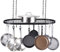 VEVOR Hängendes Topfregal, 91,4 cm Hängetopfregal, Deckenhalterung, Deckentopfregal mit 20 S-Haken, 36,3 kg Ladegewicht, ideal für Zuhause, Restaurant, Küche, Kochgeschirr, Utensilien