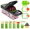 WVacFre Vegetable Chopper, Pro Onion Chopper, Multifunctional 14 in 1 Food Chopper, Kitchen Vegetable Slicer Dicer Cutter,Veggie Chopper with 8 Blades,Carrot and Garlic Chopper with Container