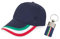 Los Eventos de la Tata Cappellino con Bandiera Italia + Portachiavi, blu, Taglia unica