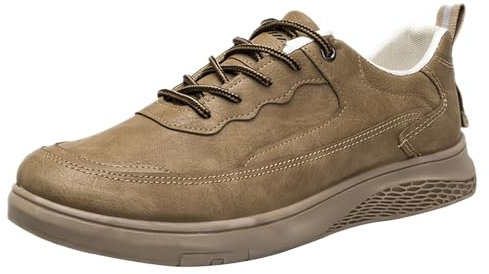 Walkingschuhe Leichtgewichts Atmungsaktiv Flame Herren Sneaker Aus Kunstleder Für Herren. Modische Freizeitschuhe mit Schnürung (A, 41)