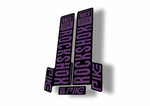 Adesivo di ricambio per forcella compatibile con Rock Shox Pike serie 2018 viola (opaco)