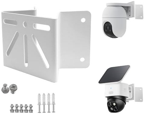 cammount Exterior Wall Corner Mount for eufy solocam s340 Solar PTZ Camera, Robust Metal Bracket Holder for Security Cameras, Rust Resistance for Lonong Lating Outdoor Installing