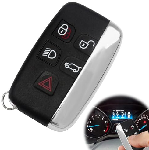 Jaguar Key Fob Case, 5 Button Remote Car Key Shell Case, Smart Car Key Shell Cover, New Remote Key Shell Case Fob for JAGUAR JLR XJ XJL XF