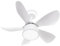XUANYU Ventilateur de Plafond avec Lumière et Télécommande Ventilateur Plafond Silencieux avec Plafonnier Ventilateur Plafond LED avec Moteur DC (Φ79cm/31-5 Lames Bianco)