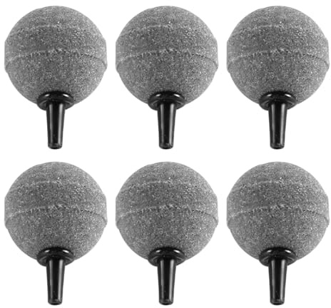 Laroal Lot de 6 Pierres à air pour Aquariums (3 cm), oxygénation Rapide, adaptées aux Pompes à air, aux étangs et aux Aquariums