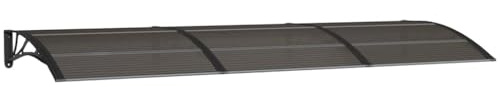 Auvent de Porte d'entrée, Marquise de Porte Extérieur Noir 300x100 cm Polycarbonate