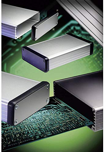 Hammond Electronics 1455N1202BK 1455N1202BK Profile Housing 120 x 103 x 53 Aluminium Black Pack of 1