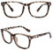 CGID CN82 Damen Herren Streberbrille:klassische Fashion Brille Oversized Bold Large Square Frame Keyhole Nerd Geek Style,Mehrfarbig Braun