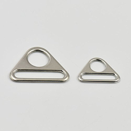 Metall-Dreieck mit Drehclip, D-Ring-Schnalle, massiver Guss, 25 mm, 20 Stück