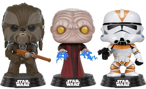 Set 3 Pop! Star Wars Tarfful Unhooded Emperor Utapau Clone 2017 Fall Convention Exclusive