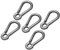 5 Pack 6mm x 62mm Stainless Steel Snap Hook With Eye Carbine Hook/Carabiner/Carbine Clip/Spring Hook for Key Rings, Pet Leashes, Hanging, DIY Crafts, and Outdoor Sporting Activities