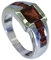 55Carat Ring für Herren, natürlicher Granat, 925er-Sterlingsilber, Lünetten-Stil, Januar-Geburtsstein, Größe 4, 5, 6, 7, 8, 9, 10, 11, 12, Kristall, Natürlicher Granat