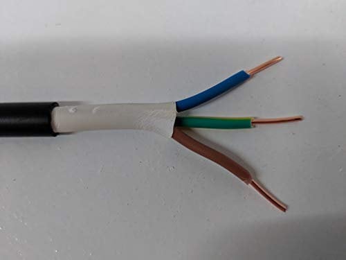 All Lengths 1.5mm PVC Outdoor Hi Tuff Cable NYY-J 3 Core Pond Lighting Wire Outside Power (100m)