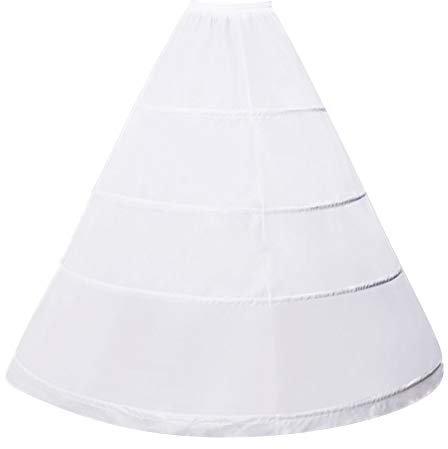 VKStar® Petticoat Reifrock Unterröcke A-Linie Lang Für Brautkleid Hochzeitskleid Vintage Underskirt Style-5 Weiß One Size
